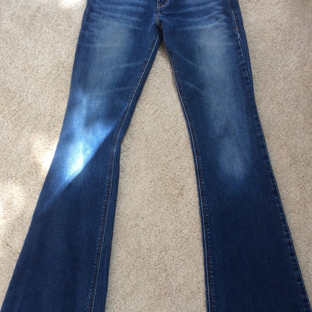 WOMENS HOLLISTER FLARE JEANS SOCAL STRETCH 1R W25 L33